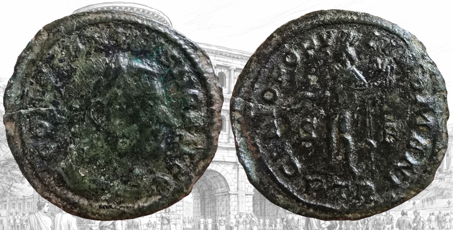 Constancio Cloro. AE1. Treveri. GENIO POPV-LI ROMANI. RIC VI Treveri 603