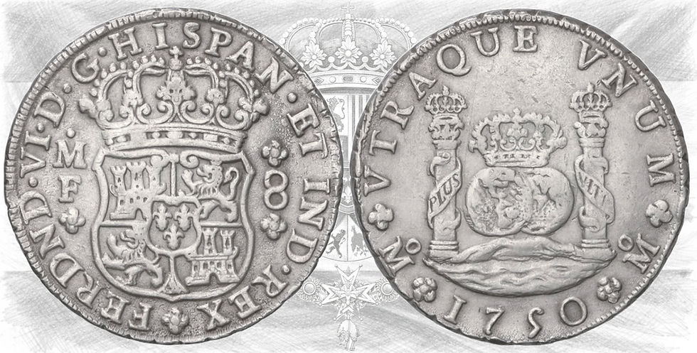 Fernando VI. 8 Reales. 1750. México MF. Columnario