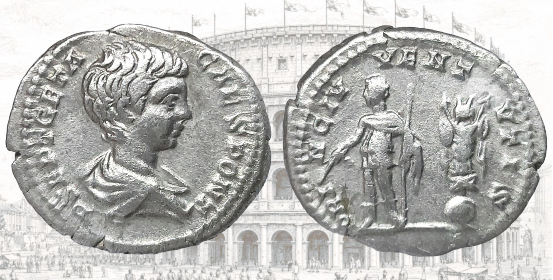 Denario de Geta. RIC IV Geta 18.