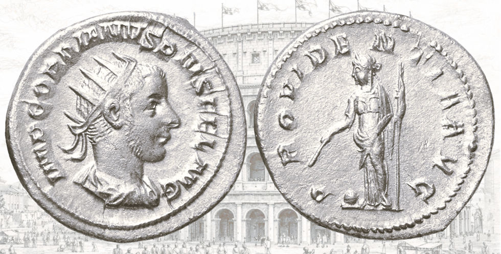 Antoniniano de Gordiano III. RIC IV Gordian III 150. PROVIDENTIA AVG. Providentia