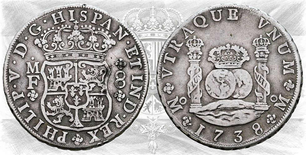 Felipe V. 8 Reales. 1738. México MF.