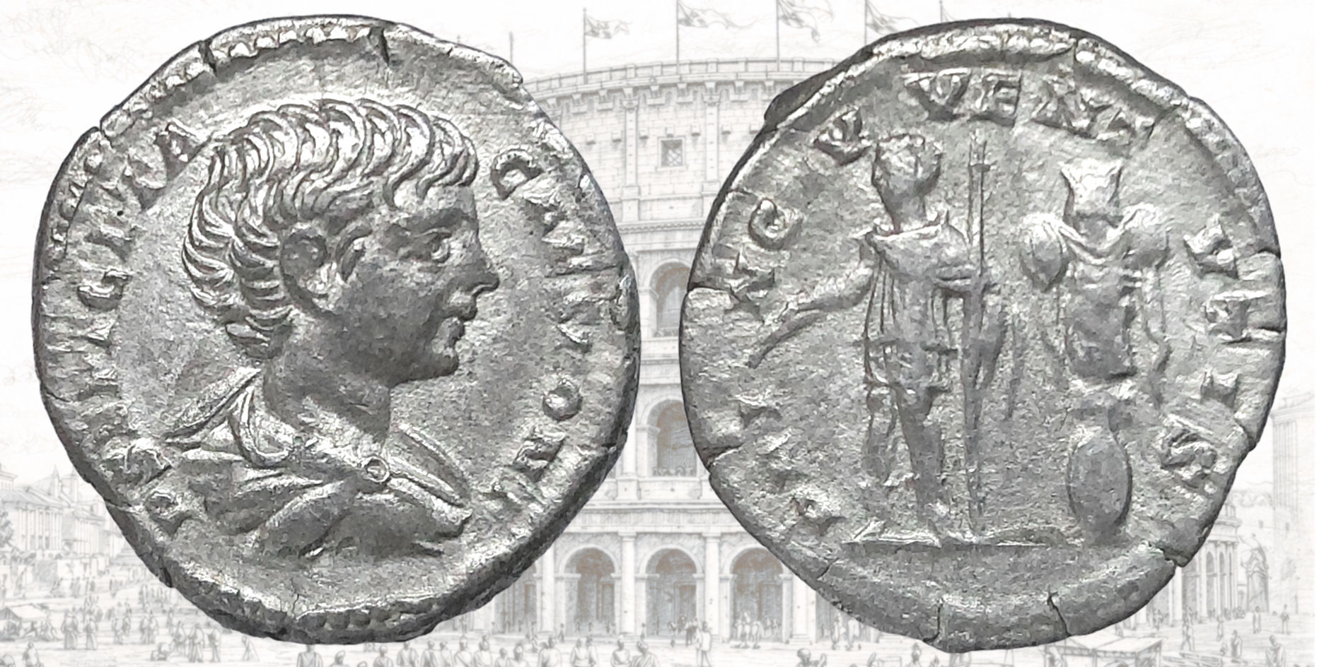 Denario de Geta. RIC IV Geta 18.