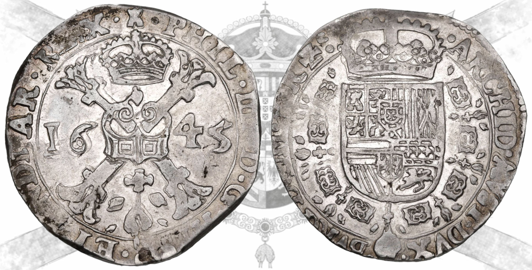Felipe IV. 1 patagón. 1645. Tournai.