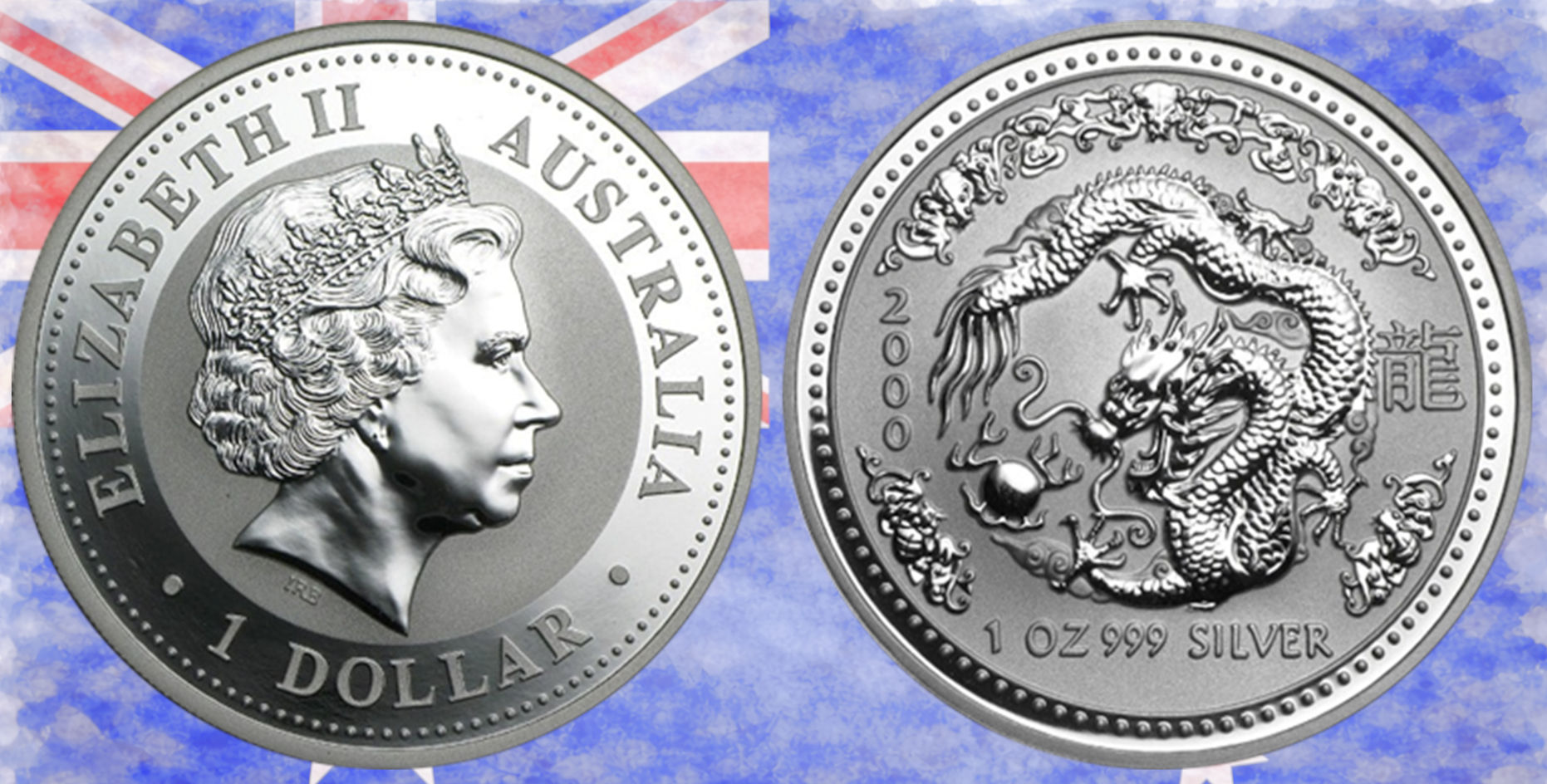 Australia, 1 Dólar, 2000. Year of the Dragon. NGC Coin Grading