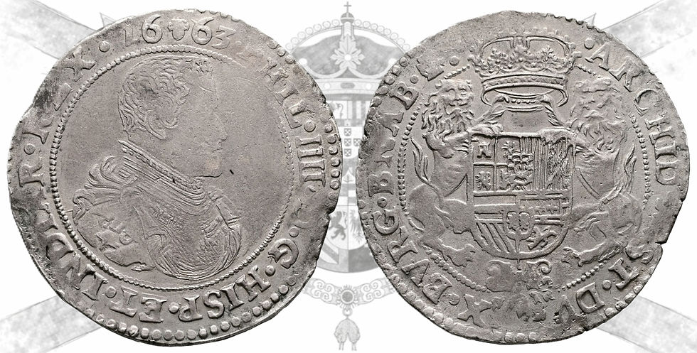 Felipe IV. 1 ducatón. 1663. Amberes.