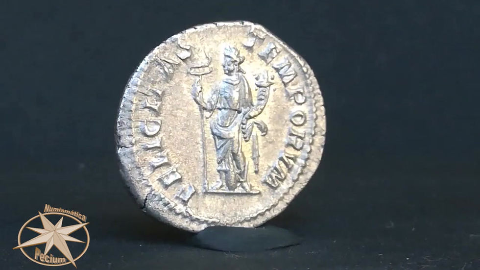 Miniatura: Denario de Macrino. RIC IV Macrinus 60c. Felicitas Temporvm.