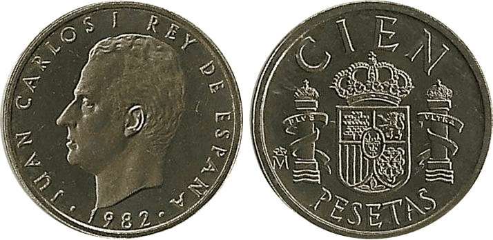 100 PESETAS, 1982, PROOF