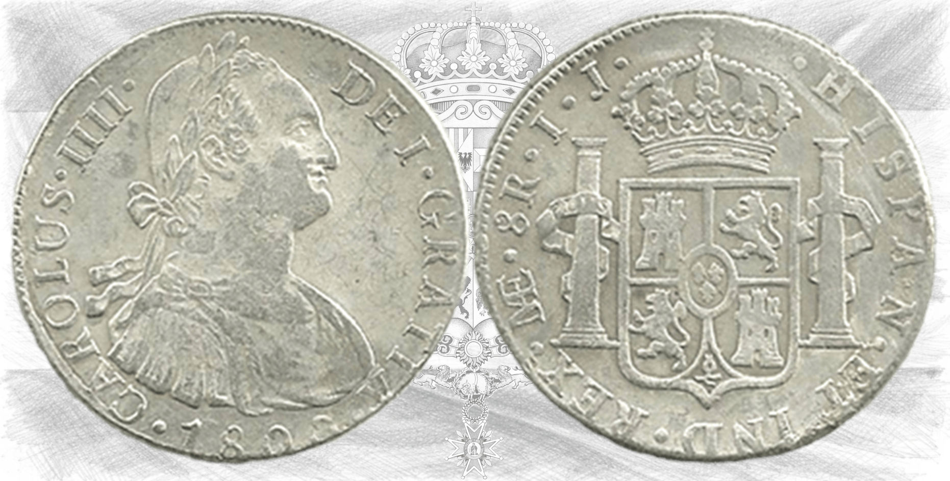 Carlos IV. 1800 Lima IJ. 8 reales.