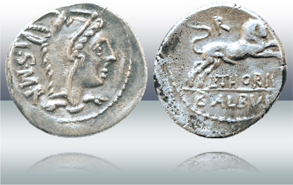 Denario Republica Romana. Denario Gens Thoria. Crawford 316/1. L. Thorius Balbus.