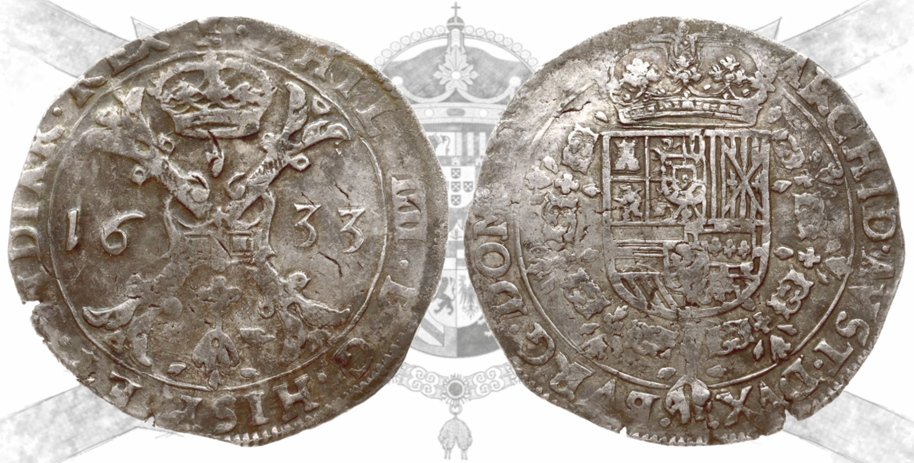 Felipe IV. 1 patagón. 1633. Tournai.