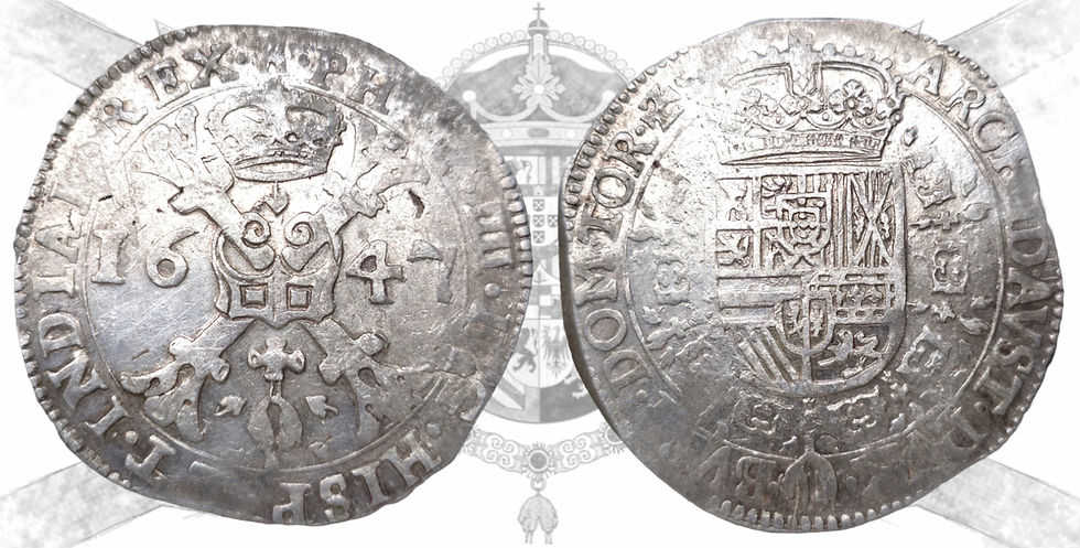 Felipe IV. 1 patagón. 1647. Tournai.