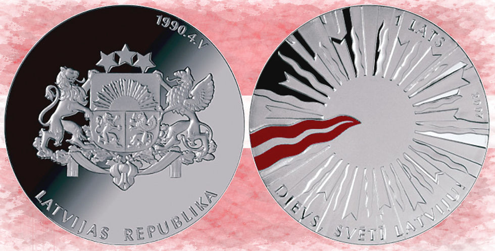 Letonia, 1 lats, 2007. "Rebirth of the State".