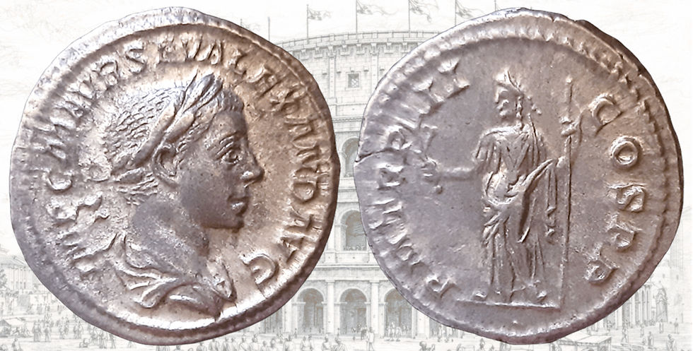 Denario de Alejandro Severo. RIC IV Severus Alexander 27.