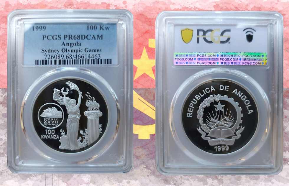Miniatura: Angola. 100 kwanzas, 1999. XXVII Summer Olympic Games. PCGS PR68