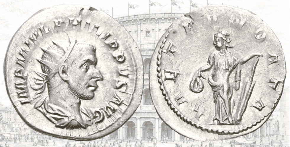 Antoniniano de Filipo I. RIC IV Philip I 35B. LAET FVNDATA. Laetitia