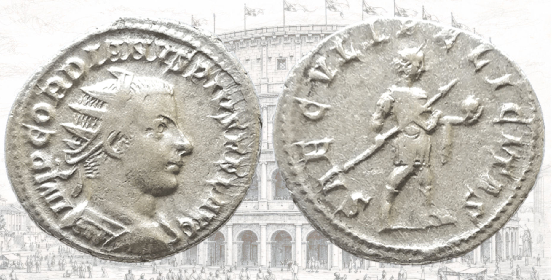 Antoniniano de Gordiano III. RIC IV Gordian III 216. SAECVLI FELICITAS. Gordiano III