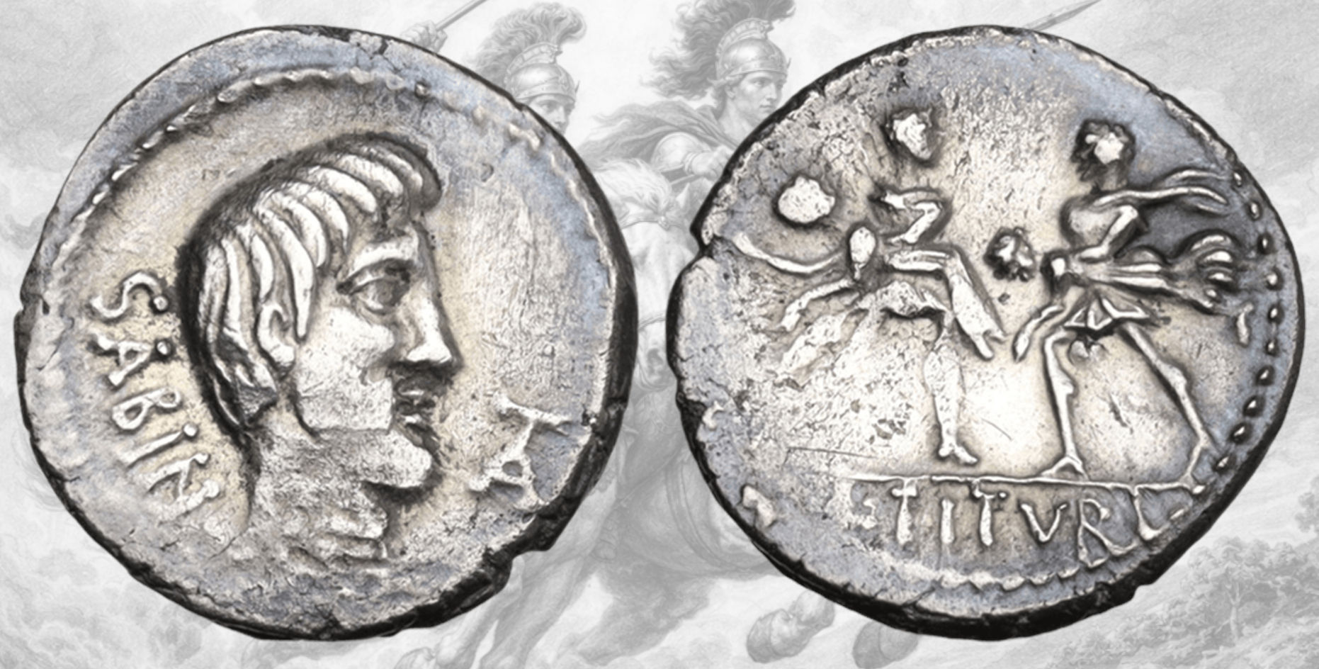 Denario Republica Romana. Denario Tituria. Crawford 344/1a.