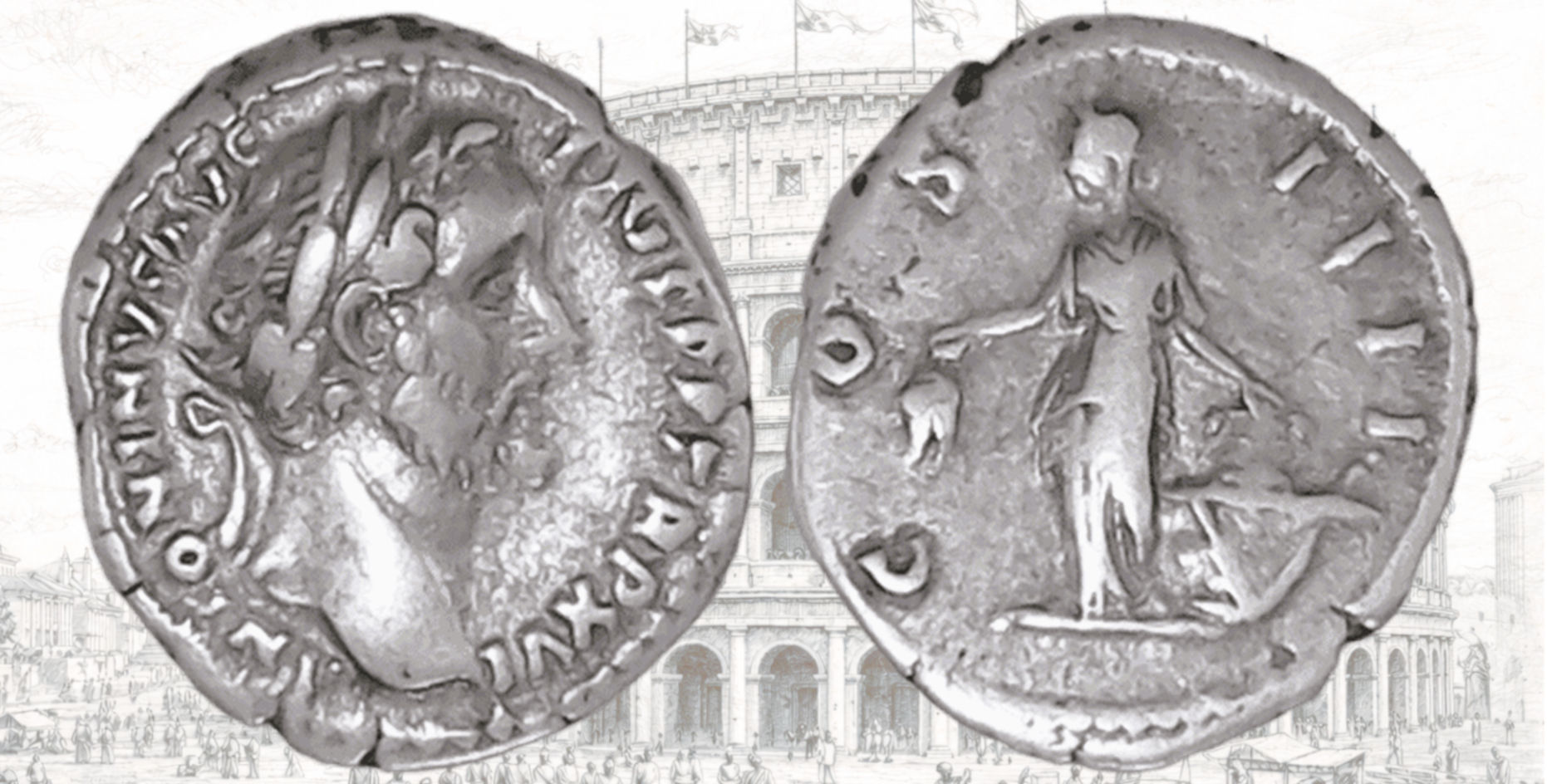 Denario de Antonino Pio. ANNONA. Numismática Pecium.