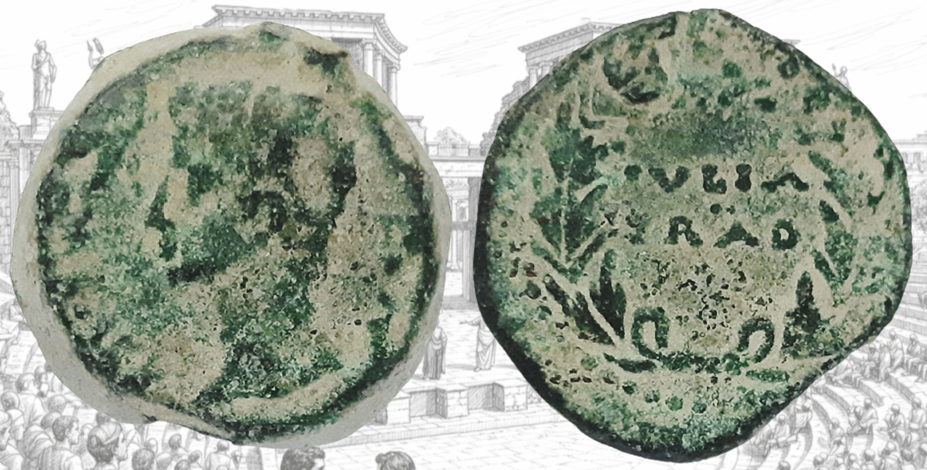 As de Julia Traducta. As de Ivlia Tradvucta. Ivlia Tradvcta.