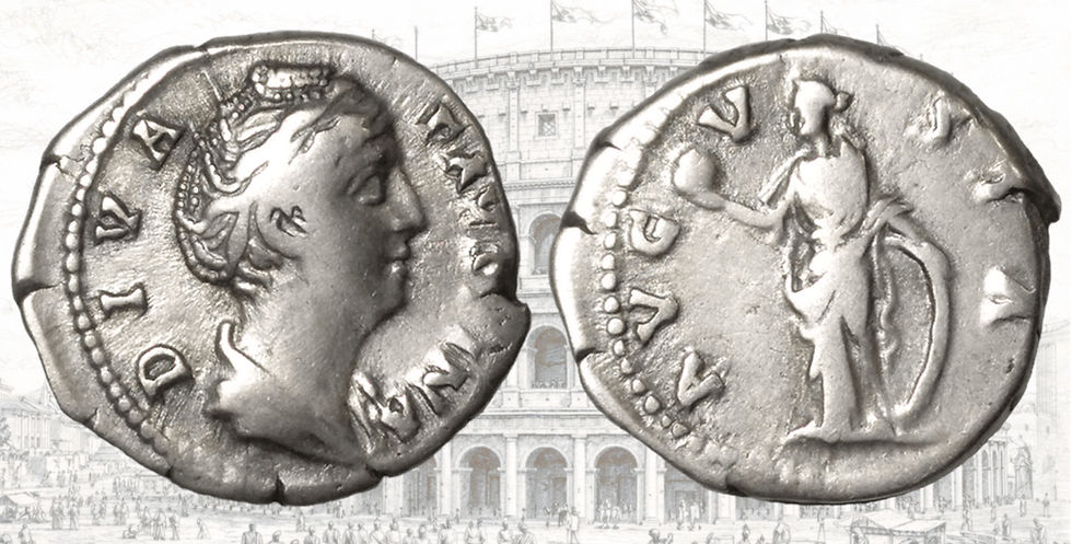 Denario de Faustina. RIC III Antoninus Pius 366a. AVGVSTA. Venus, drapeada