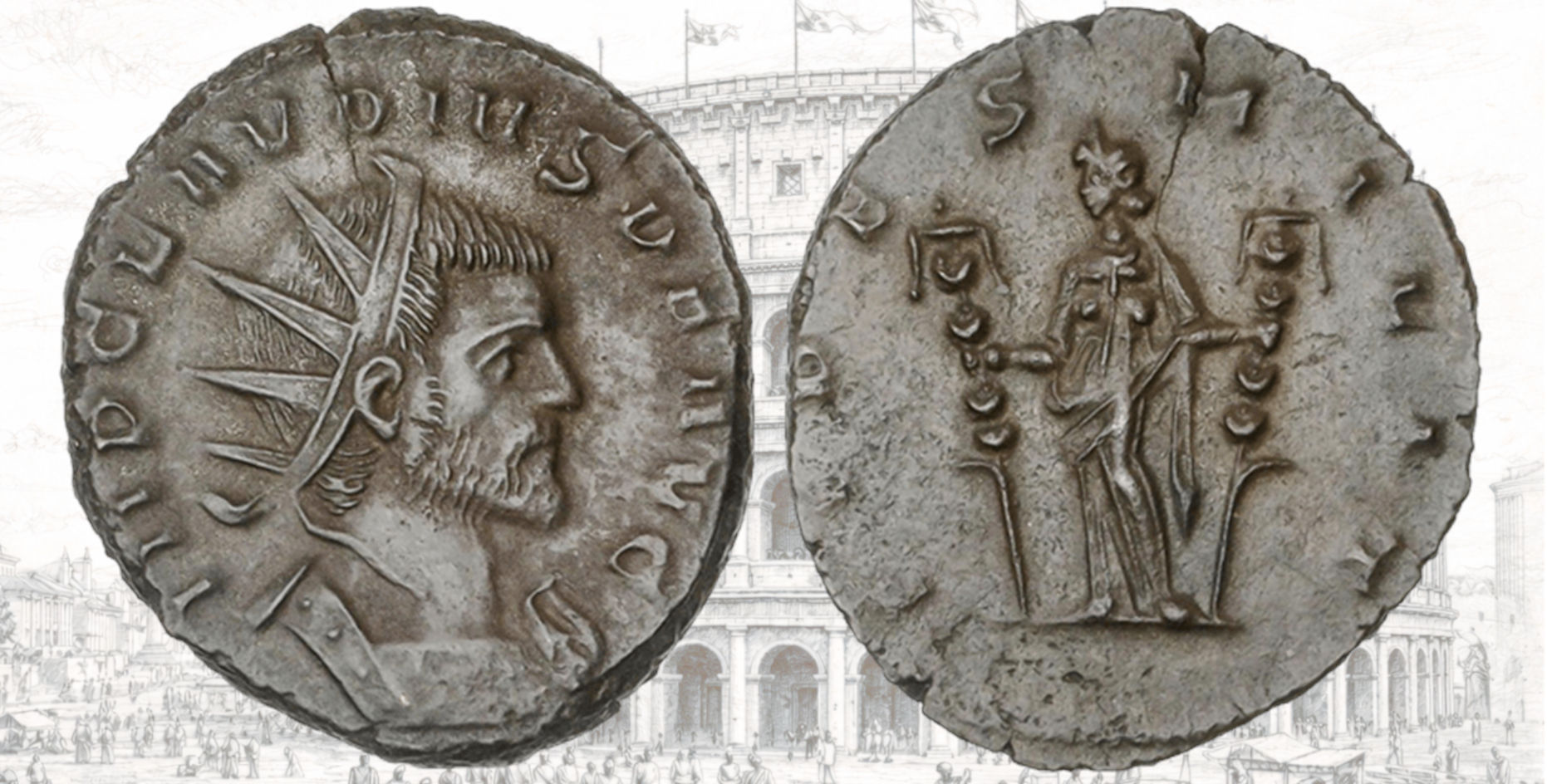 Antoniniano de Claudio II Gótico. RIC V Claudius Gothicus 149 var.. FIDES MILIT.