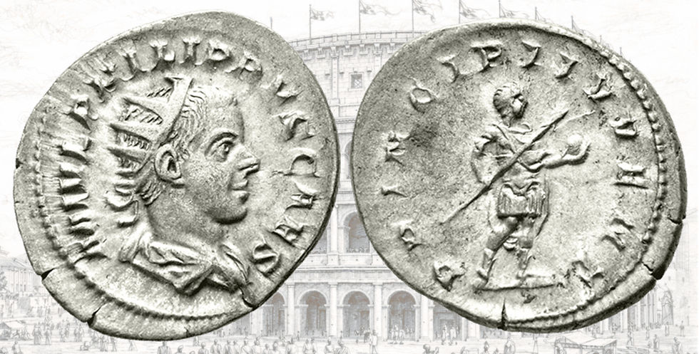 Antoniniano de Filipo II. RIC IV Philip I 216C. Principi Ivvent