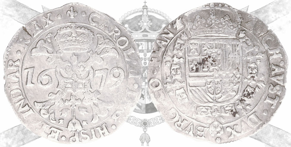 Carlos II. 1 patagón. 1679. Brujas.