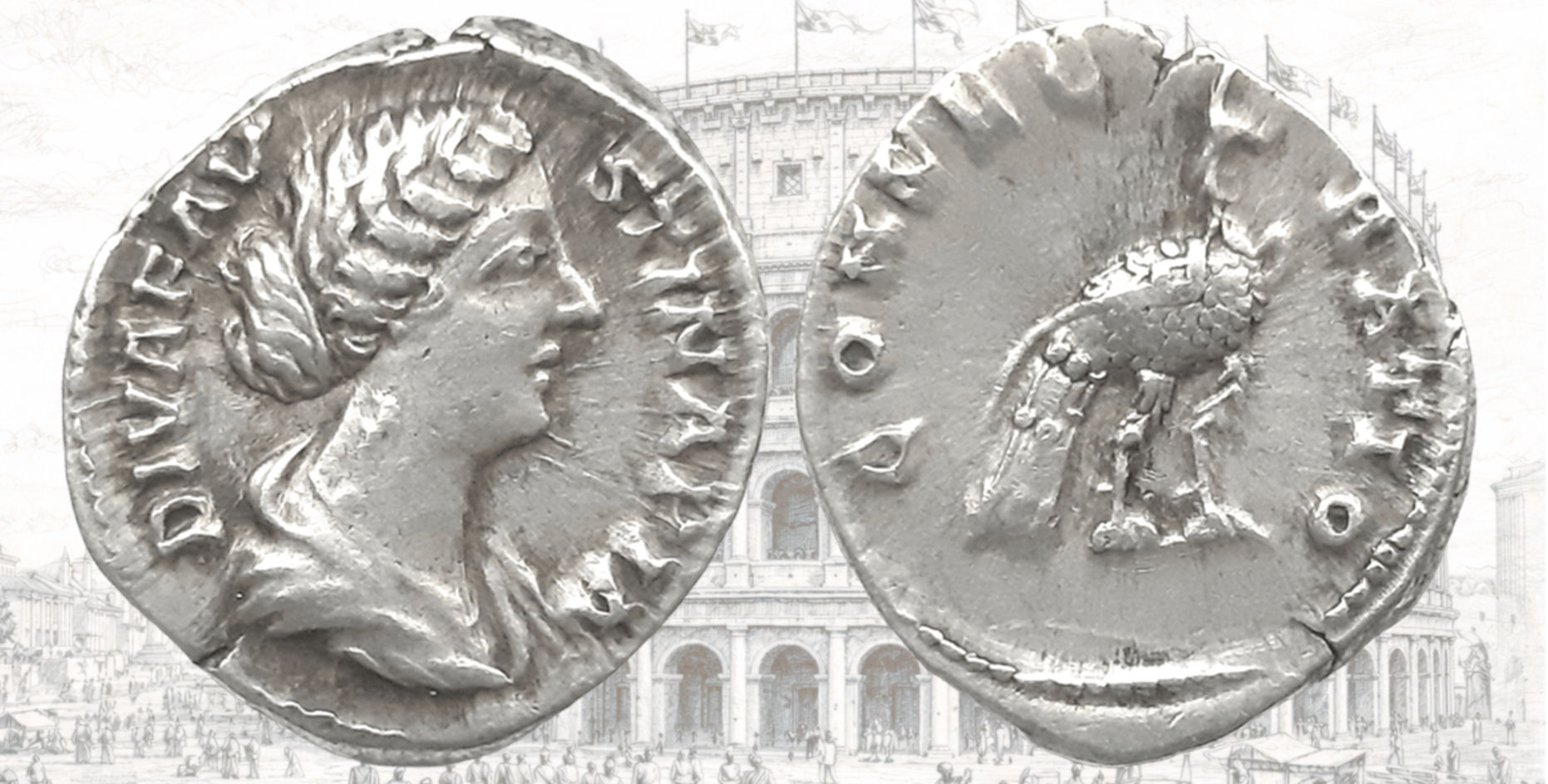 Denario de Faustina Hija. RIC III Marcus Aurelius 744. CONSECRATIO