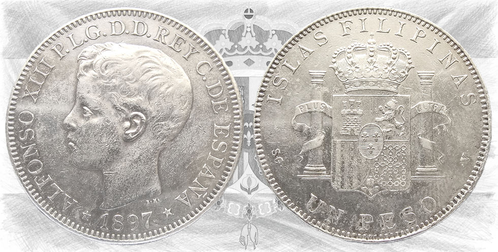 Alfonso XIII. 1 Peso. 1897. Islas Filipinas