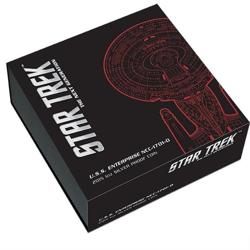 Miniatura: Tuvalu, 1 Dólar, 2015. STAR TREK  U.S.S. Enterprise NCC-1701-D