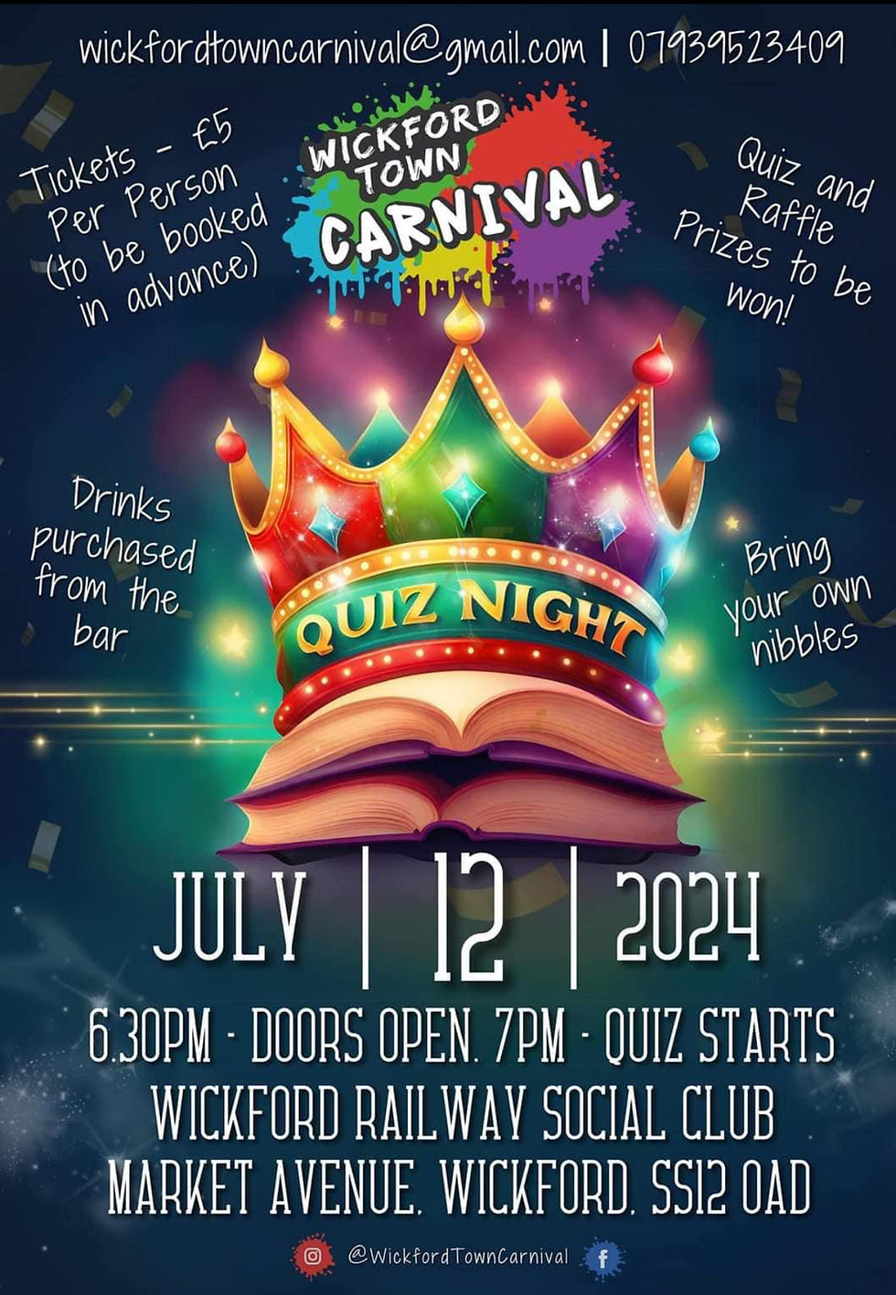Quiz Night - Supporting Wickford Town Carnival