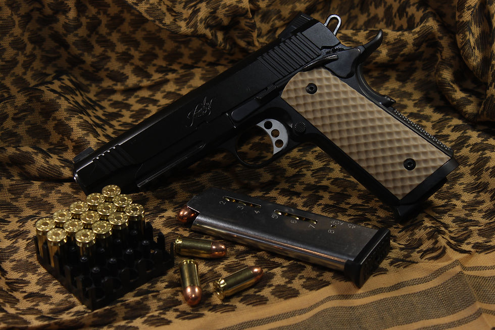 Thumbnail: 1911 Full Size Grip - Coarse Gunner - Military Khaki