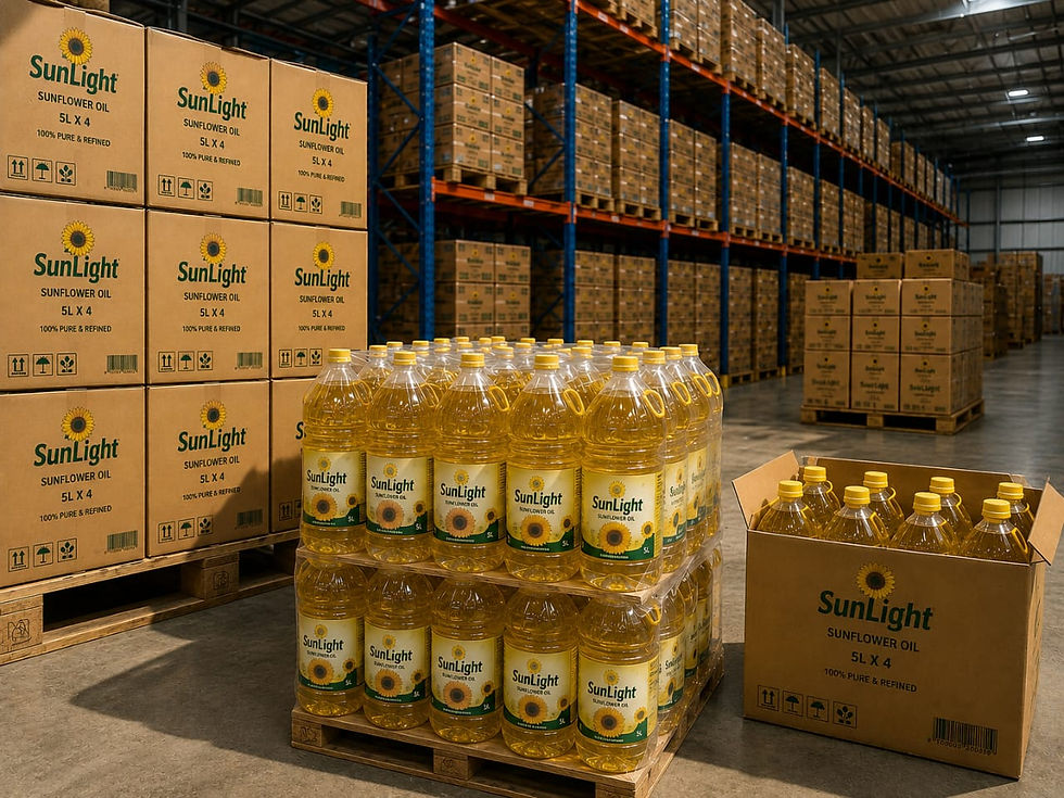 Bulk sunflower cooking oil cartons for export supply
