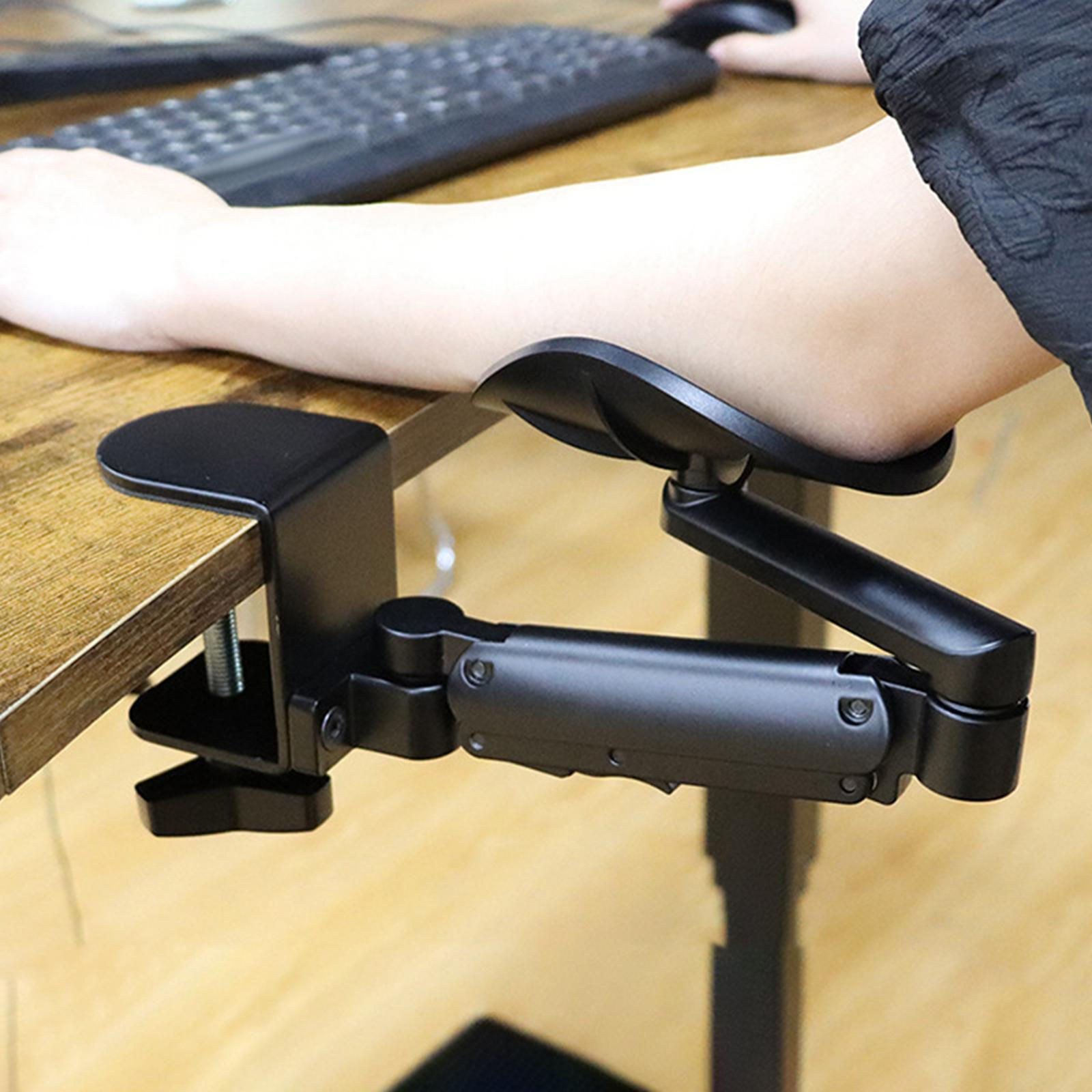 Ergonomic Metal Arm Rest Wrise Support Rack Home Office Mouse Hand Desk Adjustab