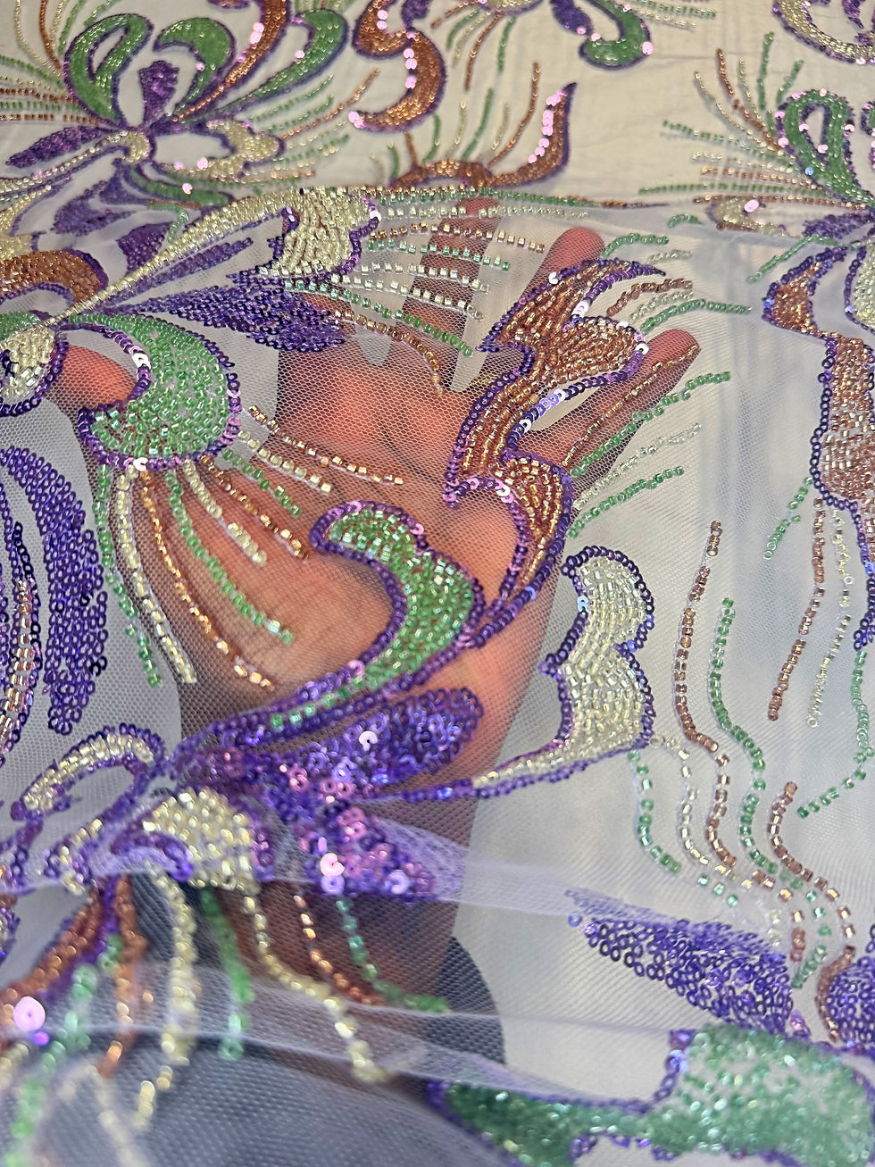 Thumbnail: Purple beaded lace