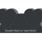 Double heart with vase notch