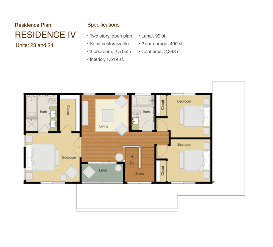 Residence 4 Floor plan 2nd. floor