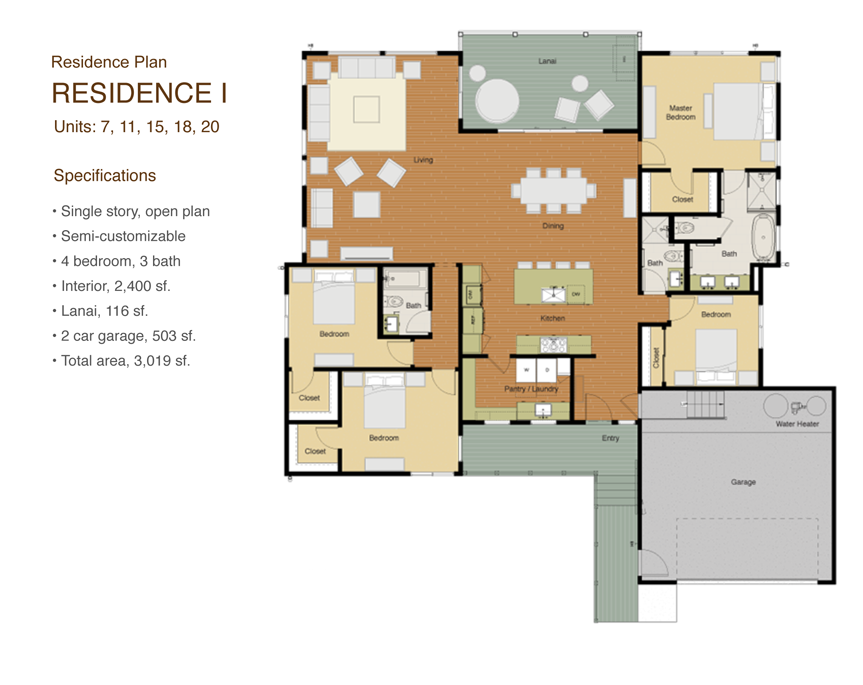 Kapiwai Residence 1 Floor plan