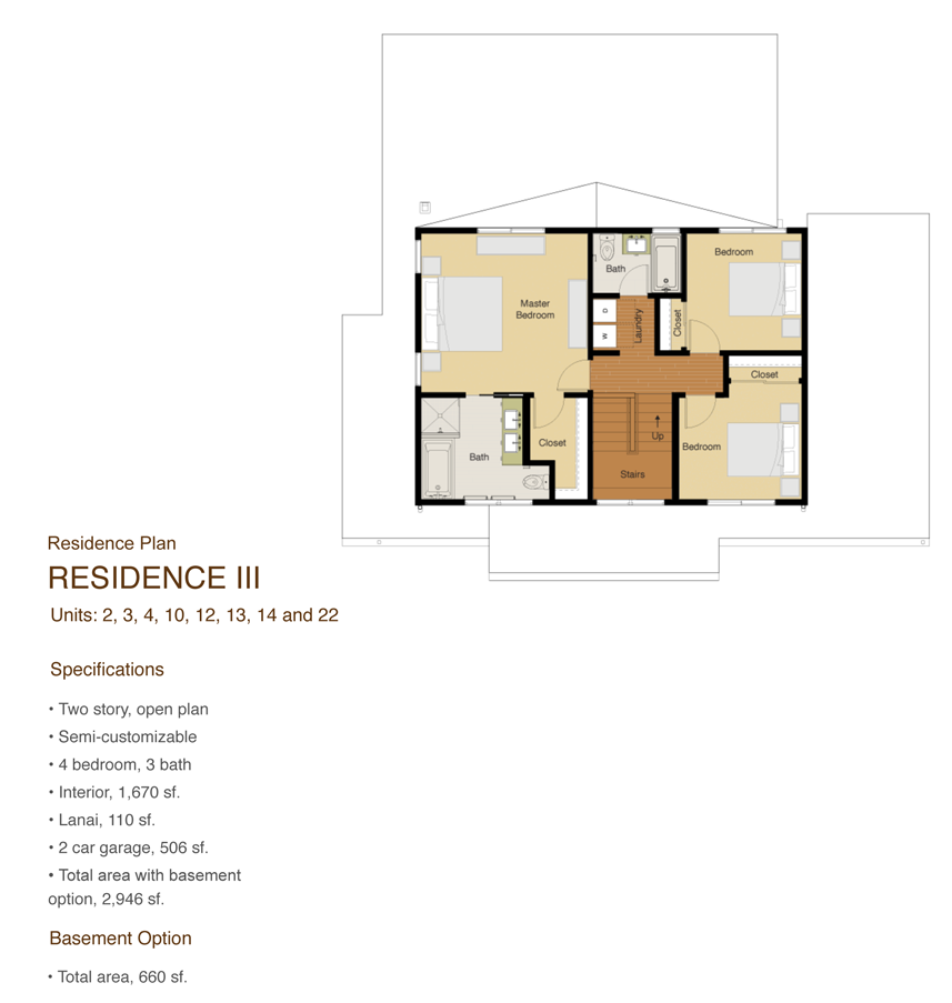 Residence 3 - Floor plan 2nd floor