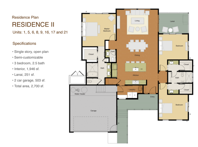 Kapiwai - Residence 2 Floor plan