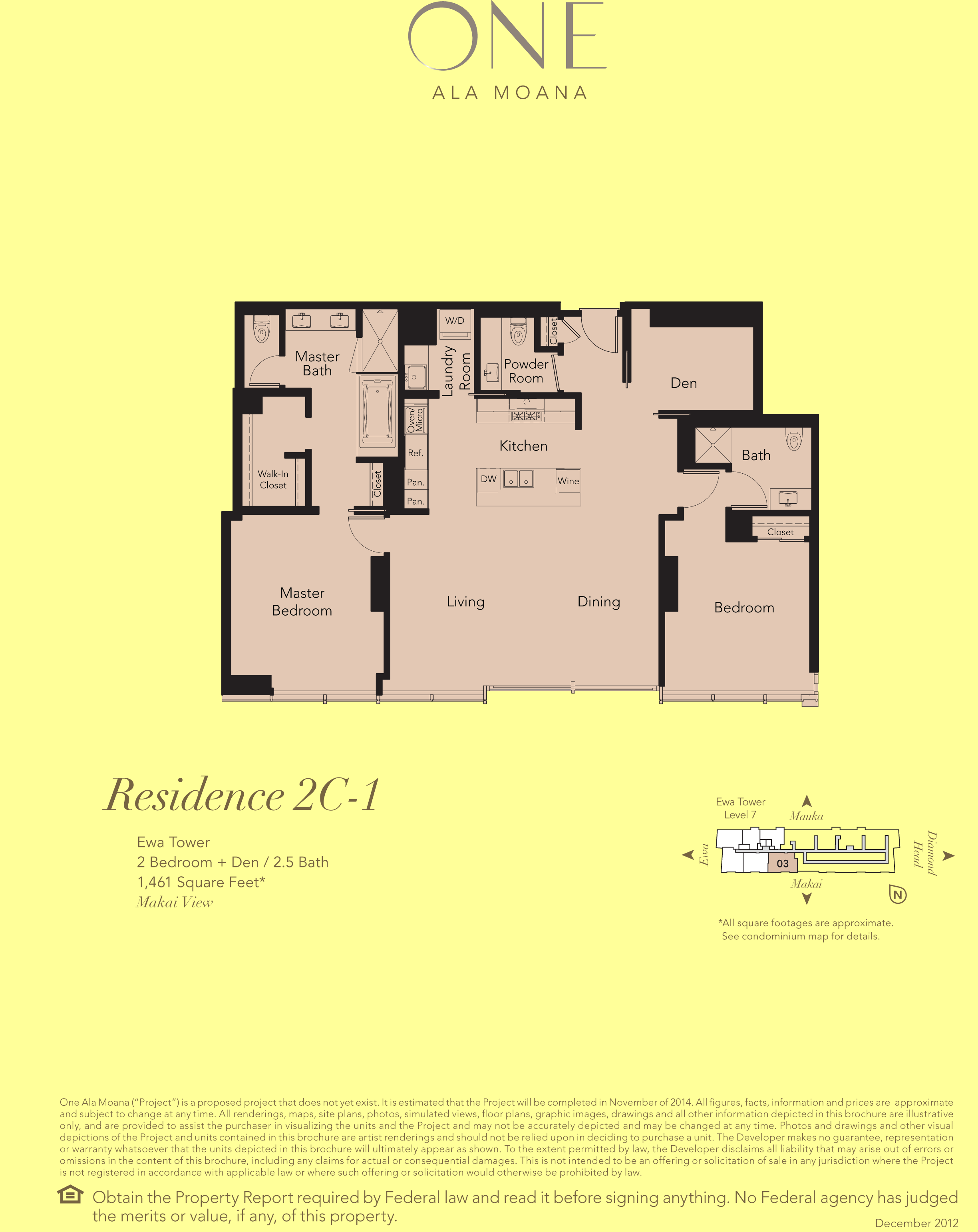 ONE Ala Moana Blvd. Residenc 2C-1