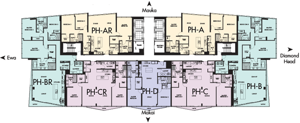 Penthouse Floor Plate Floors 44-45