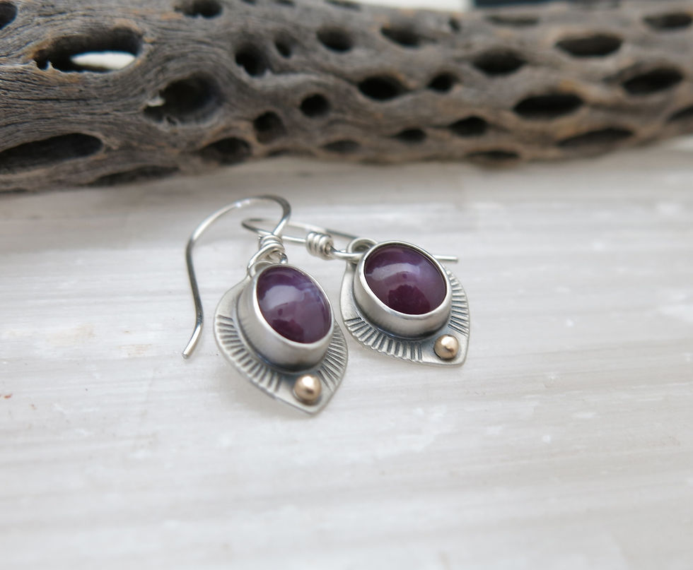 Thumbnail: Star Ruby Light of Spirit Earrings
