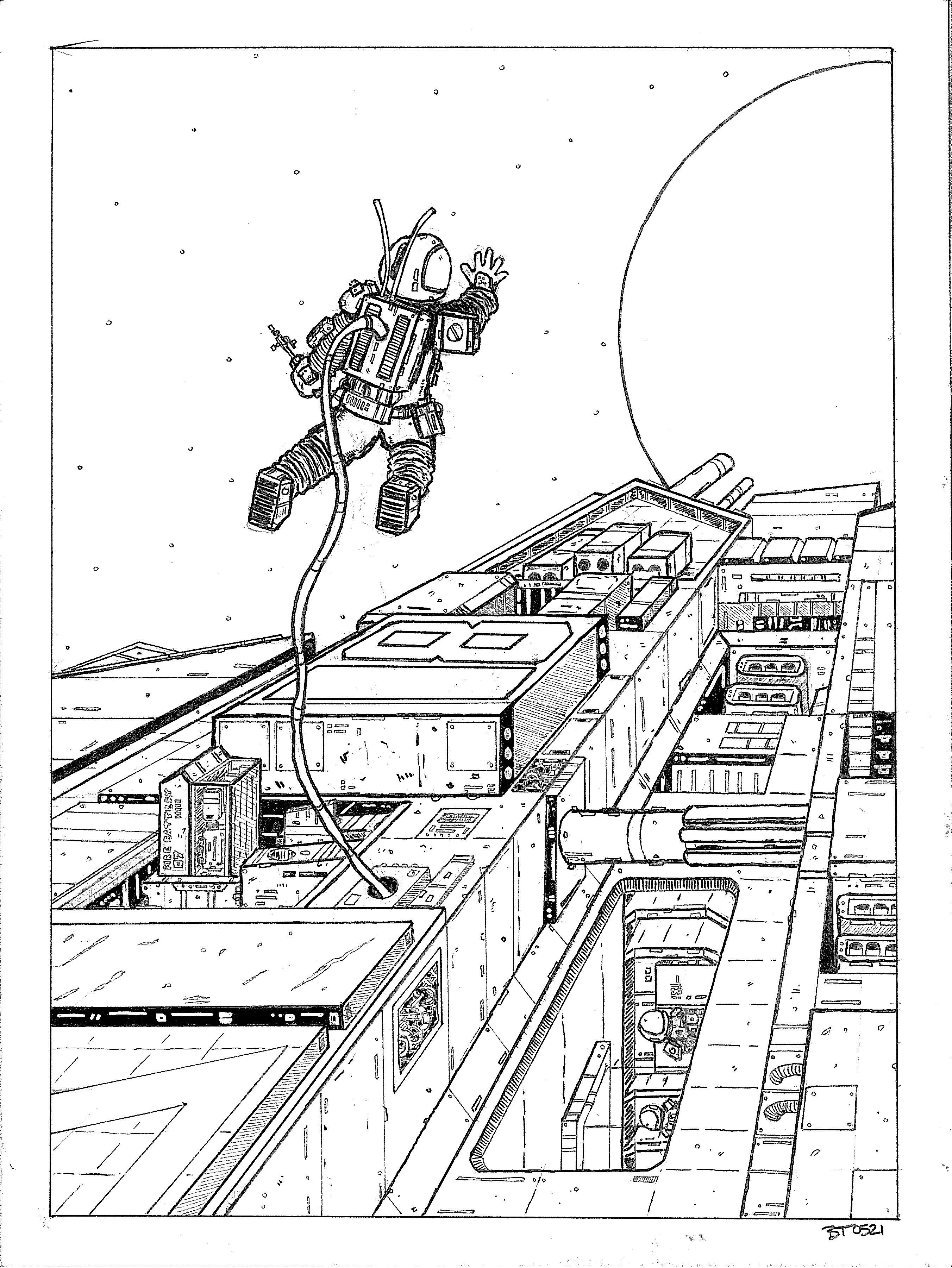 Floating in Space Print