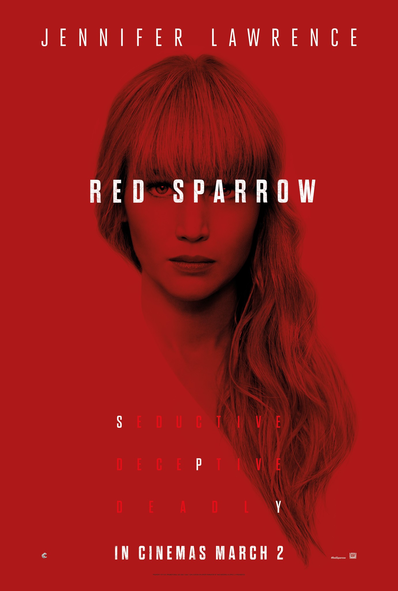 Red Sparrow 27" x 40"