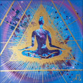 Energiearbeit auf Leinwand, Energiebild, Heilbild, Yoga, Meditation