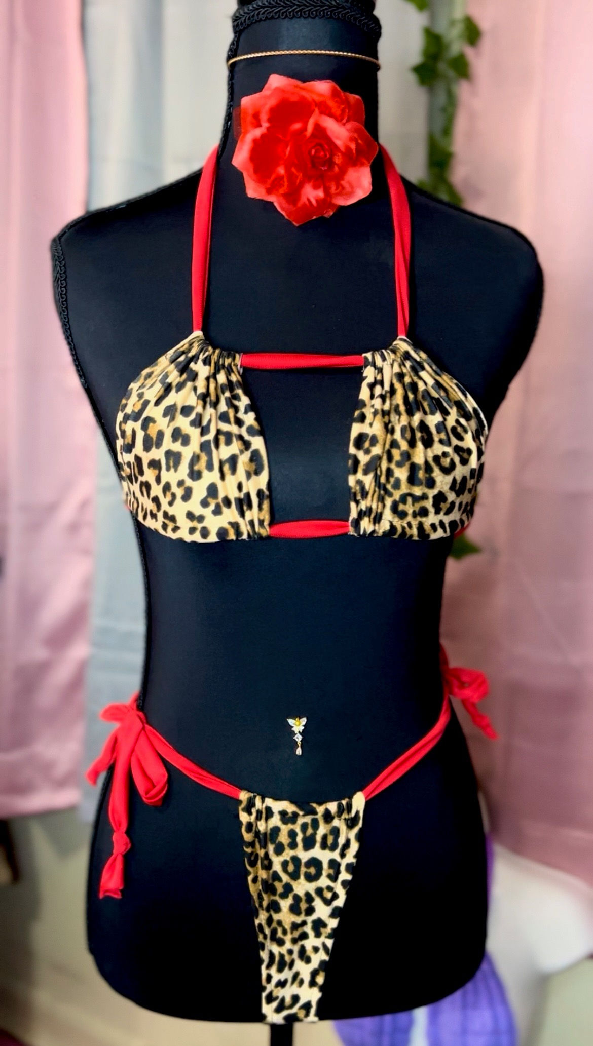 Latto Inspired Cheetah Print HandMade 2Piece Swimsuit