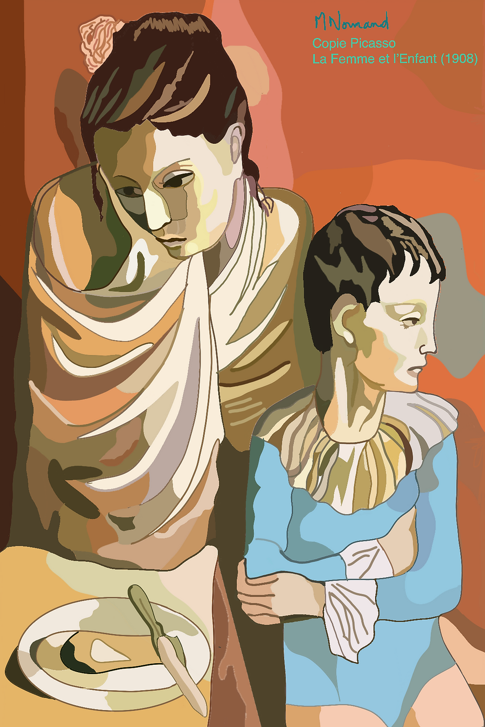 2025-08-10 Picasso-La femme et l'enfant (1905)