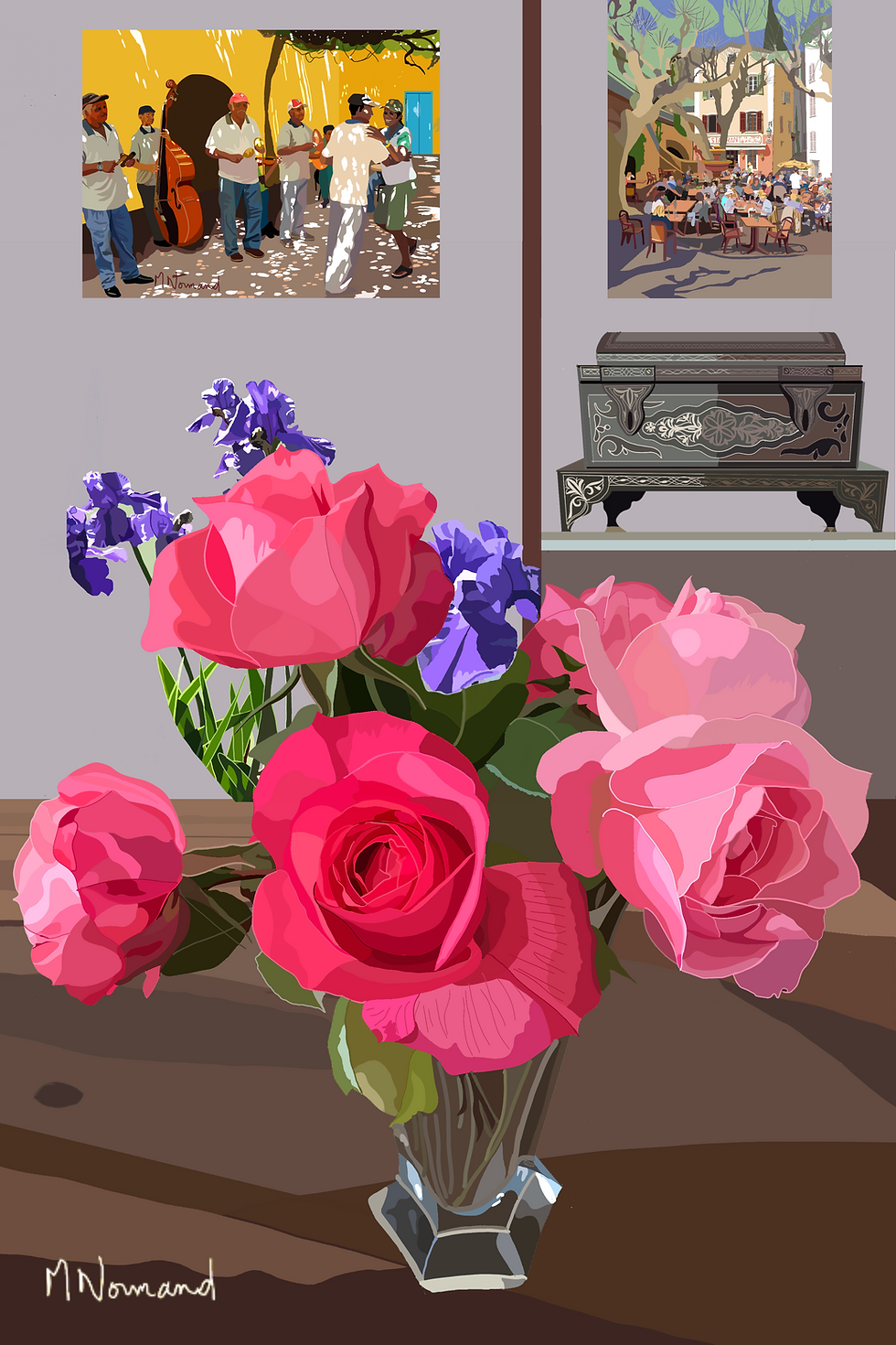 2025-05-04 Bouquet de roses et Iris