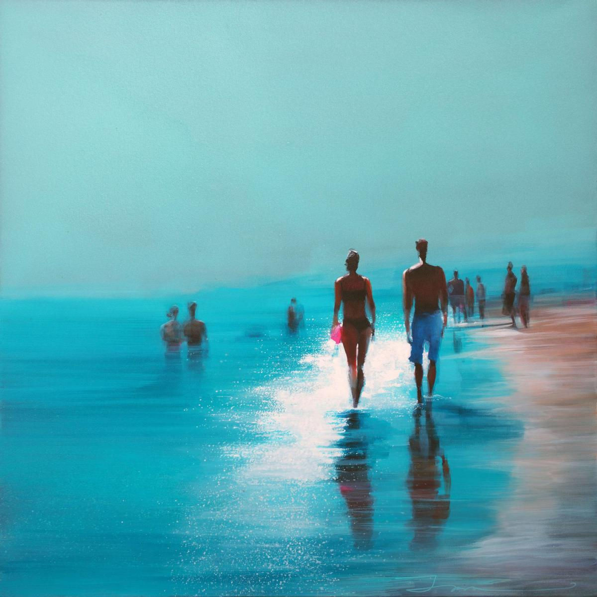 Quiet Horizon. 2026. 150 x150. Acryl, Öl und Pigmente